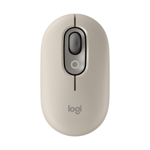 Logitech POP MOUSE with Emoji – Mist Sand